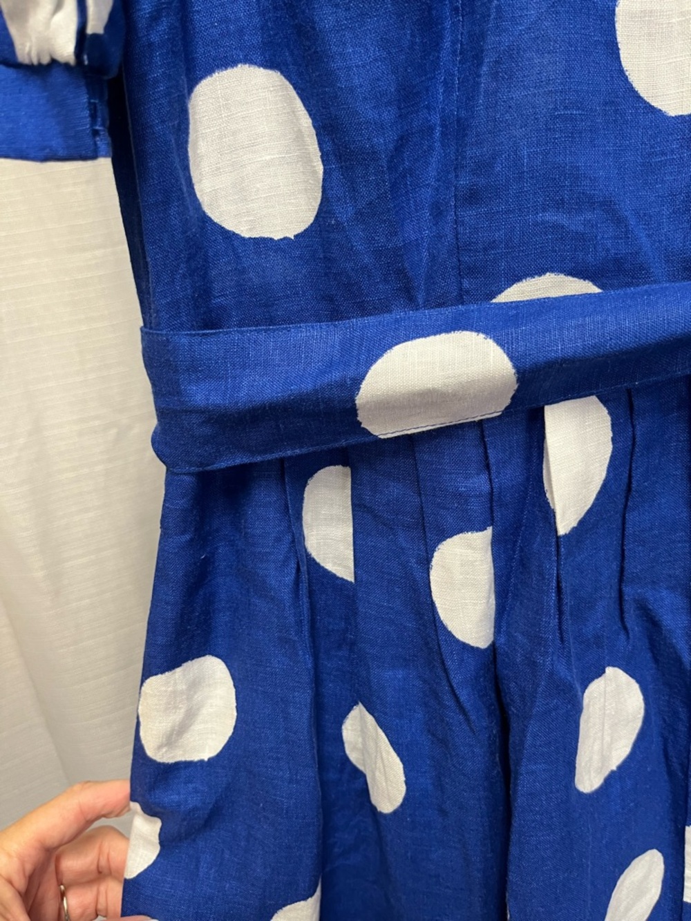 Boden Alexa Polka Dot Linen Shirtdress NWT | size 4 - Picture 4 of 9